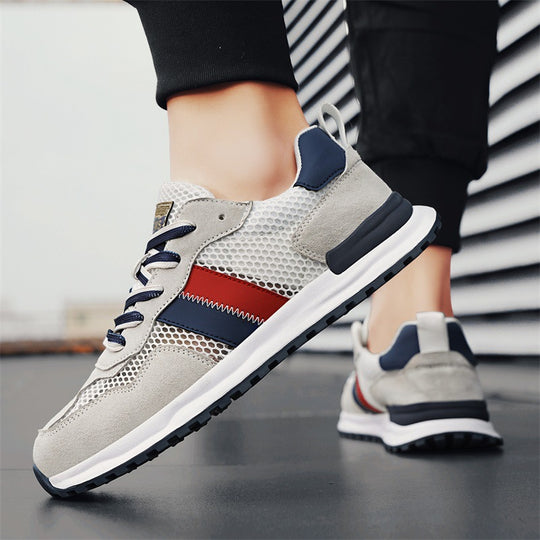 Damen Sportliche Sneakers mit atmungsaktivem Mesh-Obermaterial und stabiler Gummisohle EB