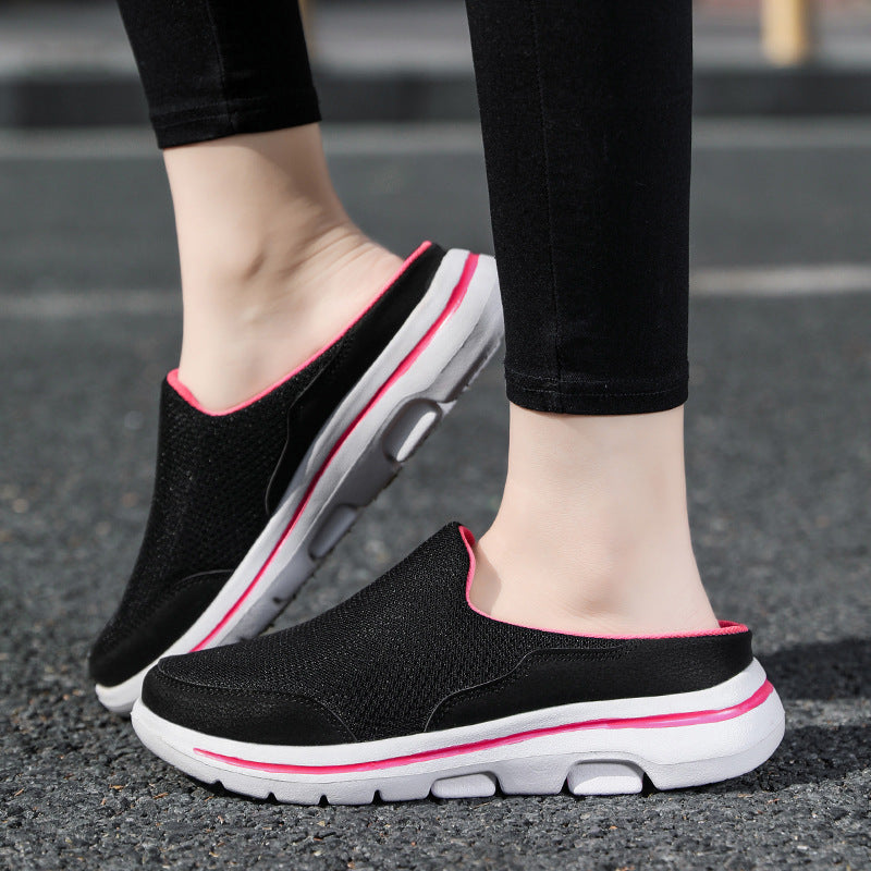Damen Atmungsaktive Slip-On Freizeitschuhe mit dämpfender Sohle EB