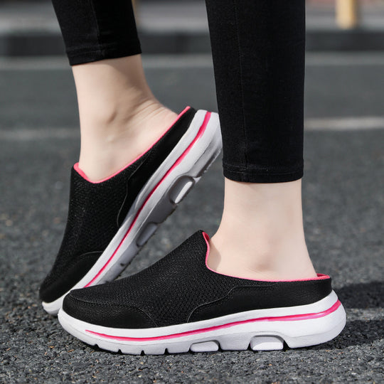 Damen Atmungsaktive Slip-On Freizeitschuhe mit dämpfender Sohle EB