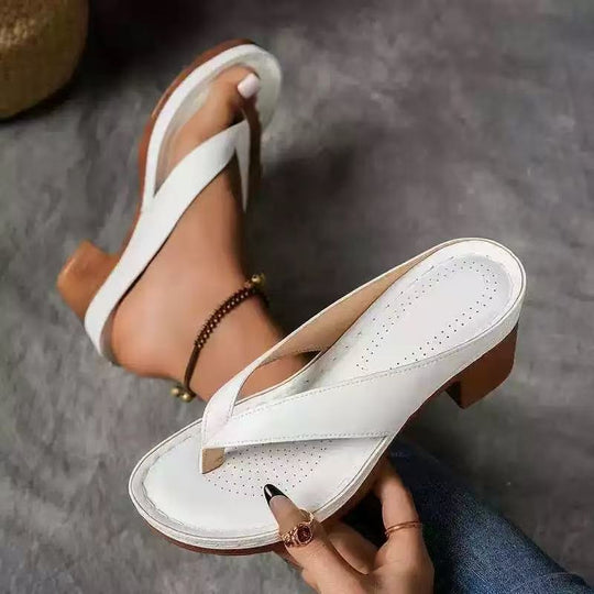 Damen Wedge-Pantolette mit ergonomischem Fußbett und raffiniertem Riemchendesign EB