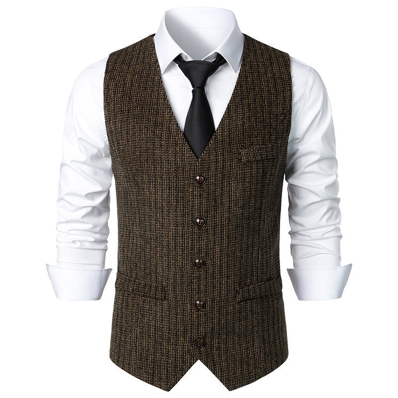 Herren elegante Steppweste mit modernem Schnitt und feinen Details EB