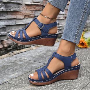 Damen Wedge-Sandalen mit durchdachtem Design EB