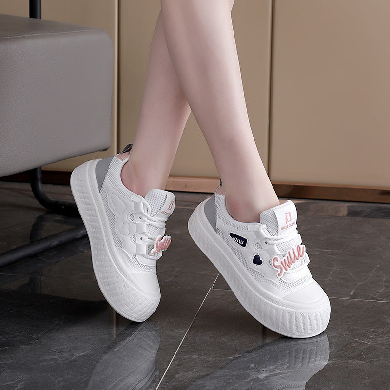 Damen modische Sneakers mit elastischem Klettverschluss und strukturiertem Obermaterial EB