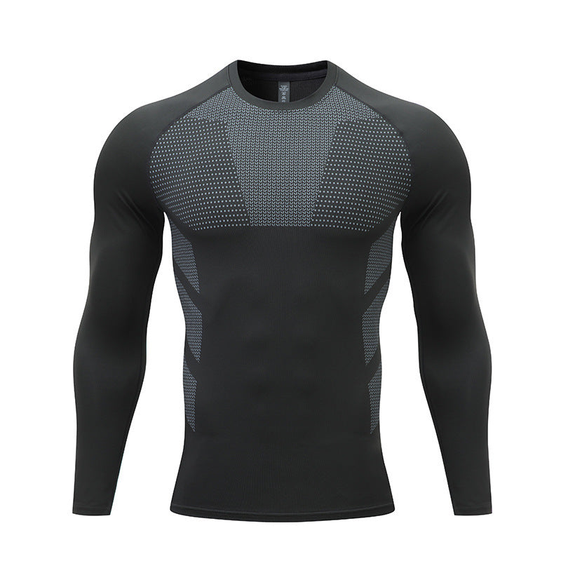 Herren Kompressions-Langarm-Sportshirt EB