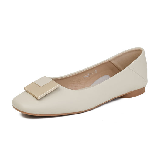 Damen elegante Ballerinas mit modischem Metallakzent EB