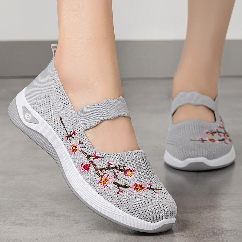 Damen atmungsaktive und dekorative Slip-On Schuhe EB