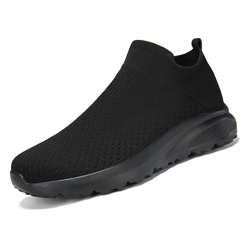 Unisex nan elastischer Strick-Schlupfschuh mit konturierter viskoelastischer Innensohle und rutschfester stoßdämpfender Laufsohle EB