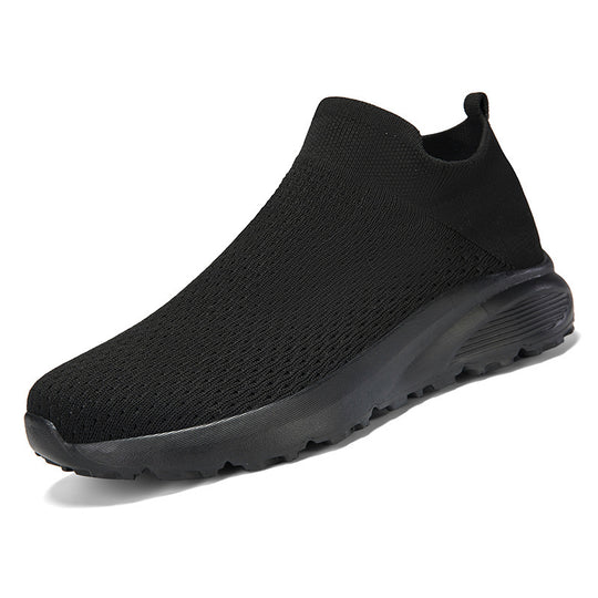 Unisex nan elastischer Strick-Schlupfschuh mit konturierter viskoelastischer Innensohle und rutschfester stoßdämpfender Laufsohle EB