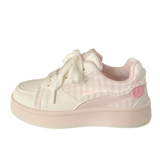 Damen Sneakers mit verspielten Karomustern und dämpfender Sohle EB