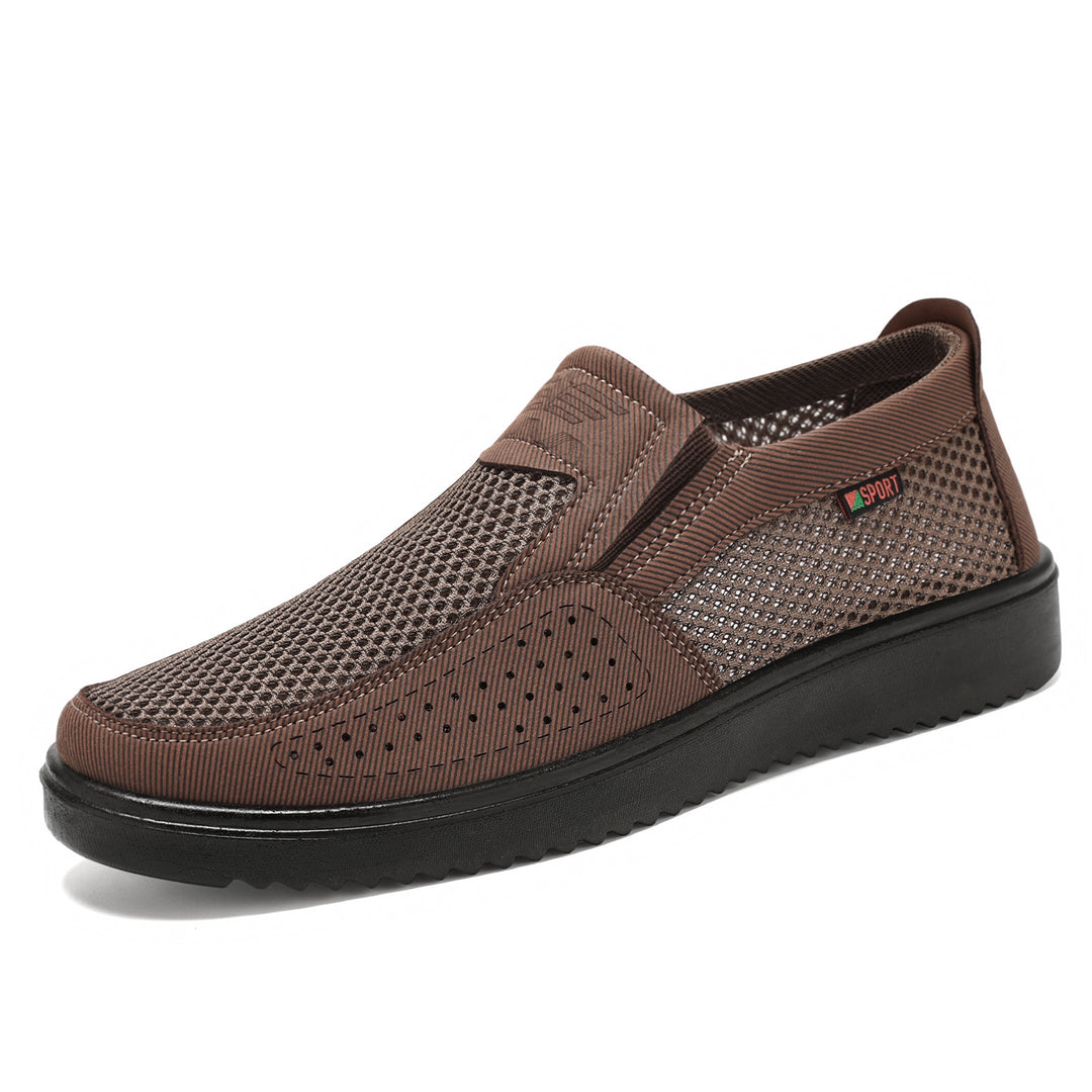 Damen Sportliche Mesh Slip-On Sneakers mit rutschfester Sohle EB