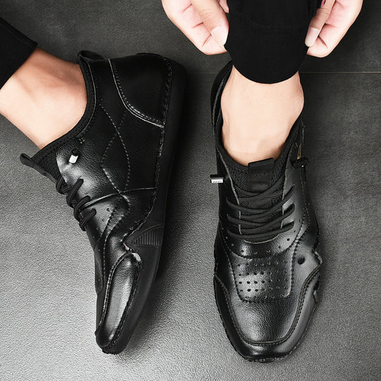 Herren Sportliche Freizeitschuhe aus atmungsaktivem Leder mit rutschfester Sohle EB