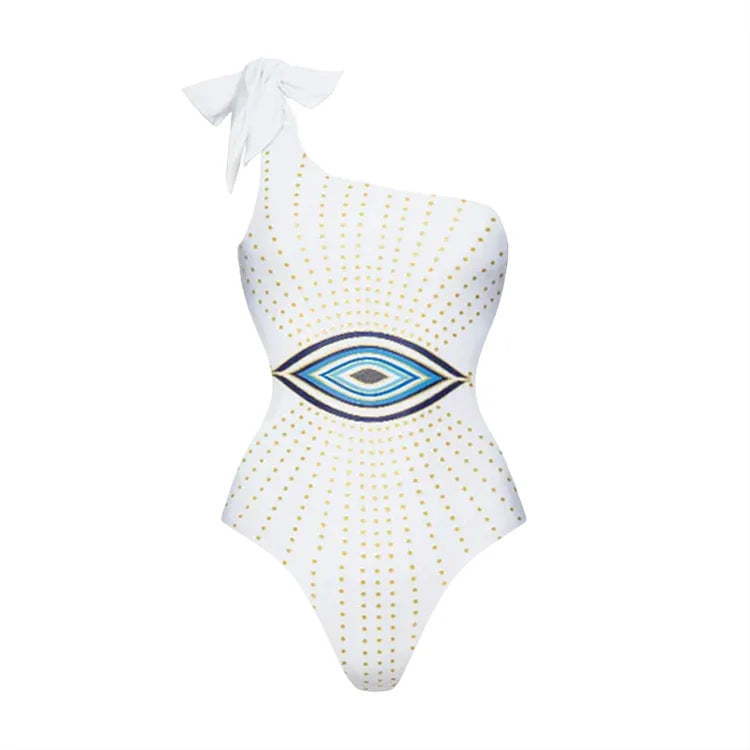 Damen Bikiniset mit voluminösem Rock und Rüschenoberteil EB