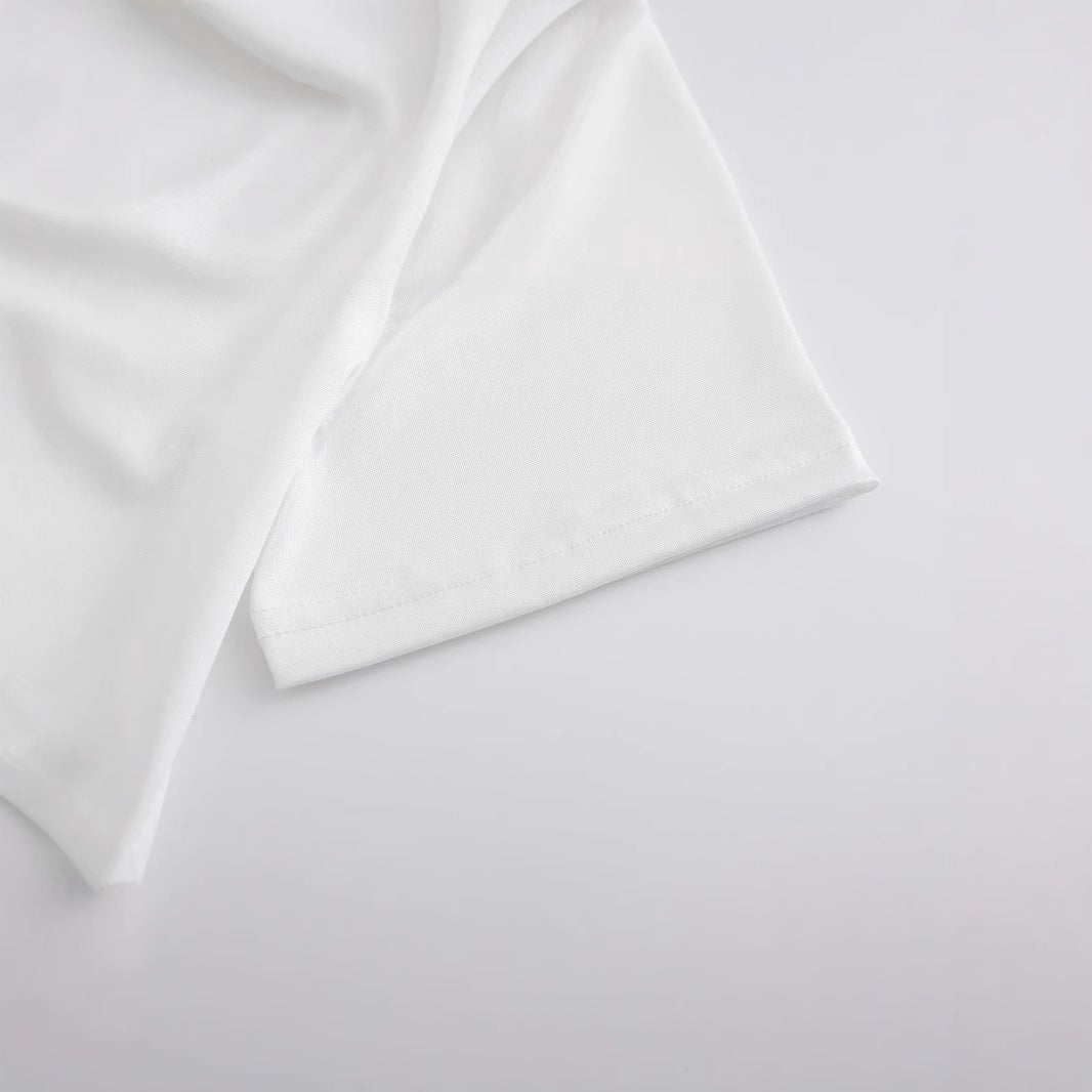 Damen Crop-Top mit entzückendem Kaninchenmotiv und Schleifendruck EB