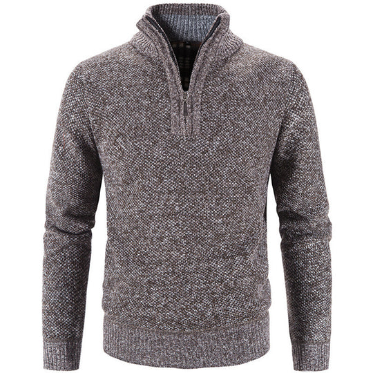 Herren modischer Rollkragenpullover mit elegantem Reißverschluss EB