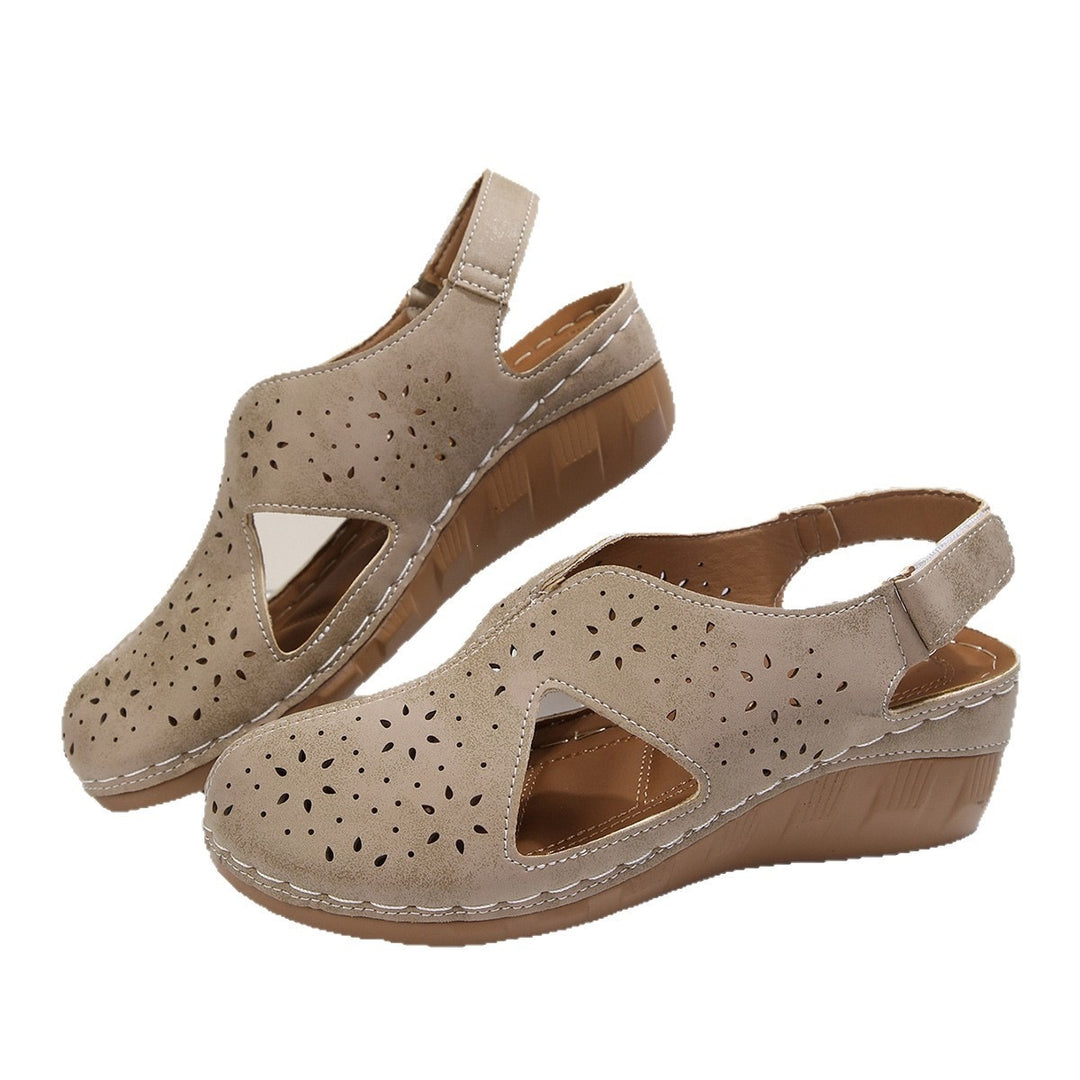 Damen Wedge-Pantoletten mit geschlitztem Design und rutschfester Sohle EB