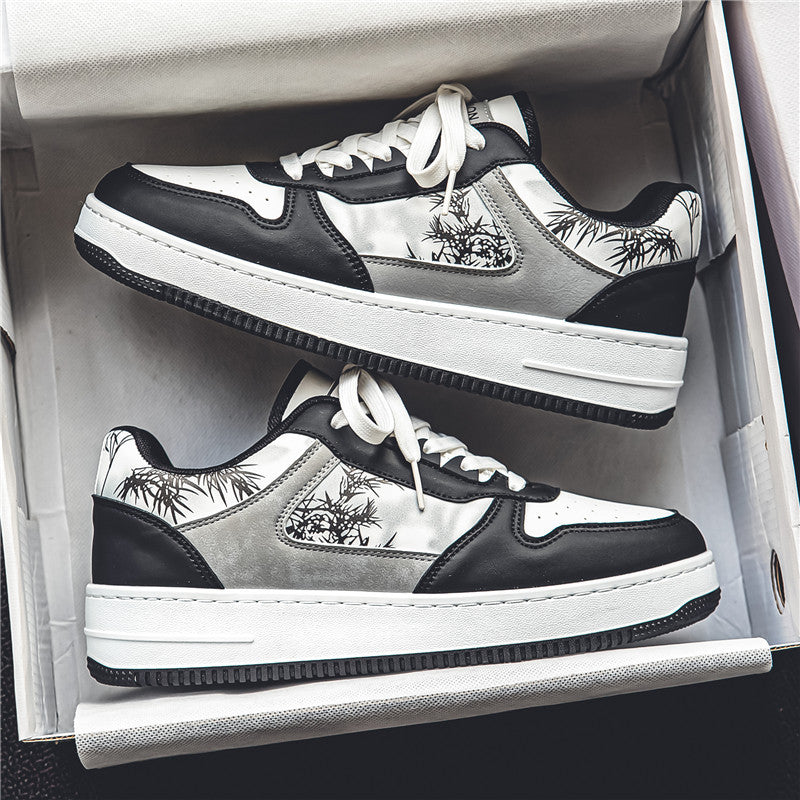 Damen Modische Sneakers mit einzigartigem floralem Motiv EB