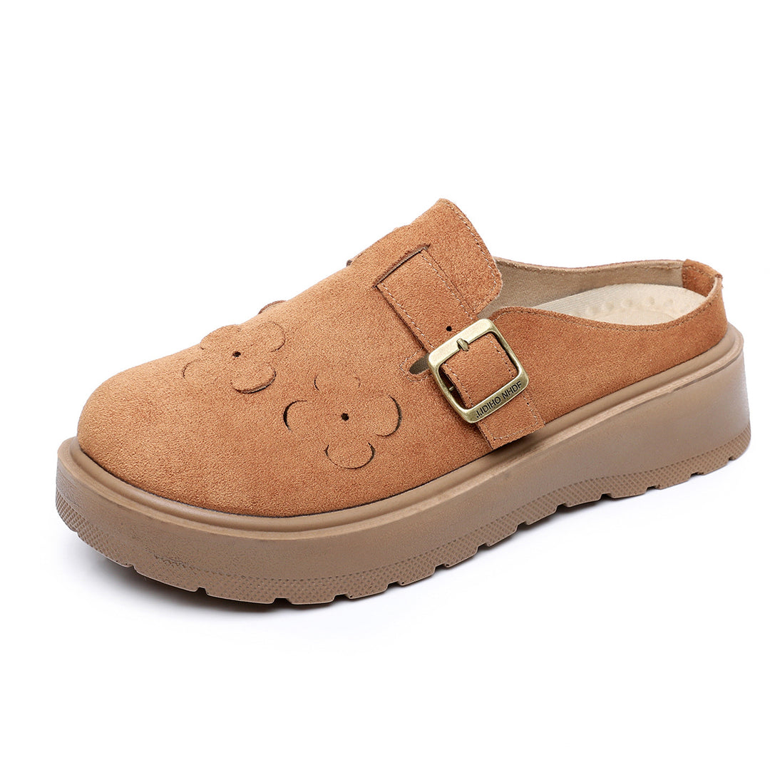 Damen Clogs mit dekorativen Blumenapplikationen und komfortabler Sohle EB