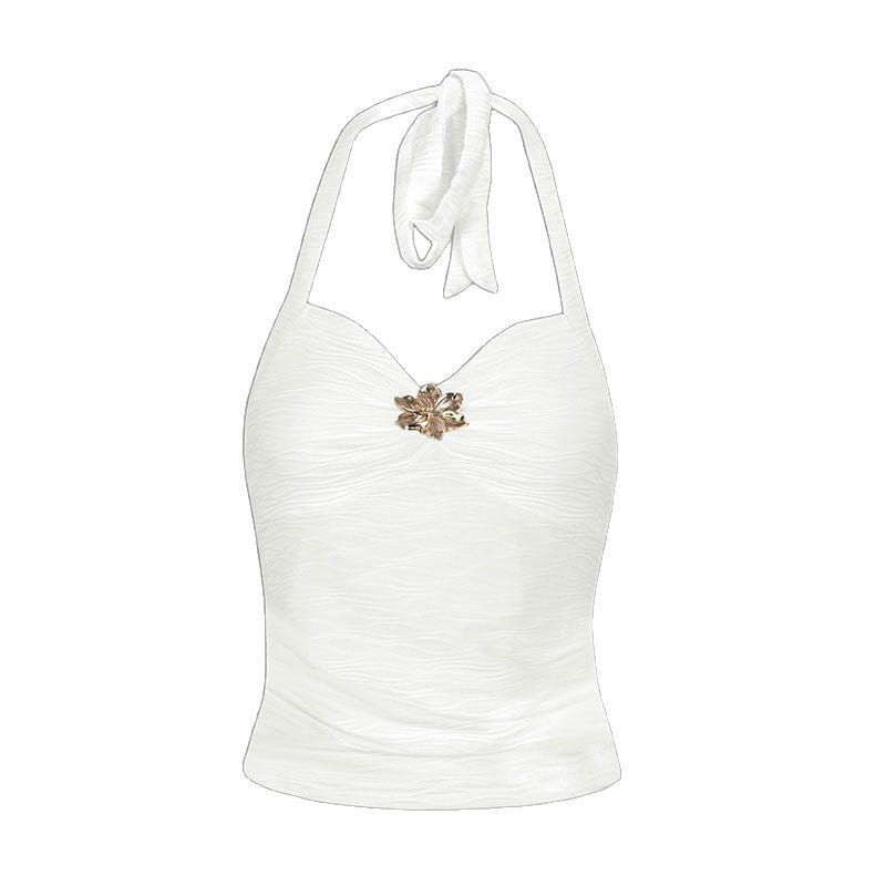 Damen Elegantes Trägertop mit floralem Design EB