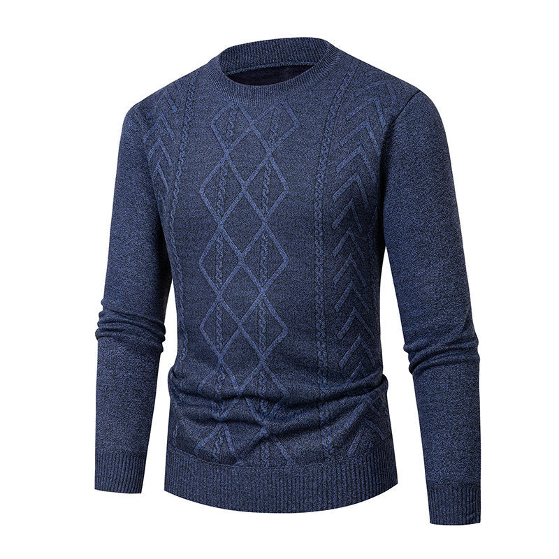 Herren Pullover mit strukturiertem Zopfmuster EB