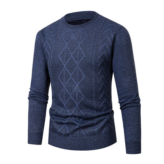 Herren Pullover mit strukturiertem Zopfmuster EB