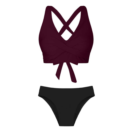 Damen Zweiteiliger Badeanzug mit floralem Design EB