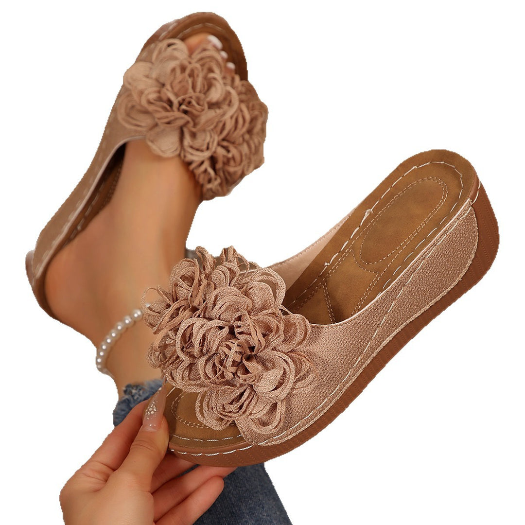 Damen Sandalen mit floralem Dekor EB