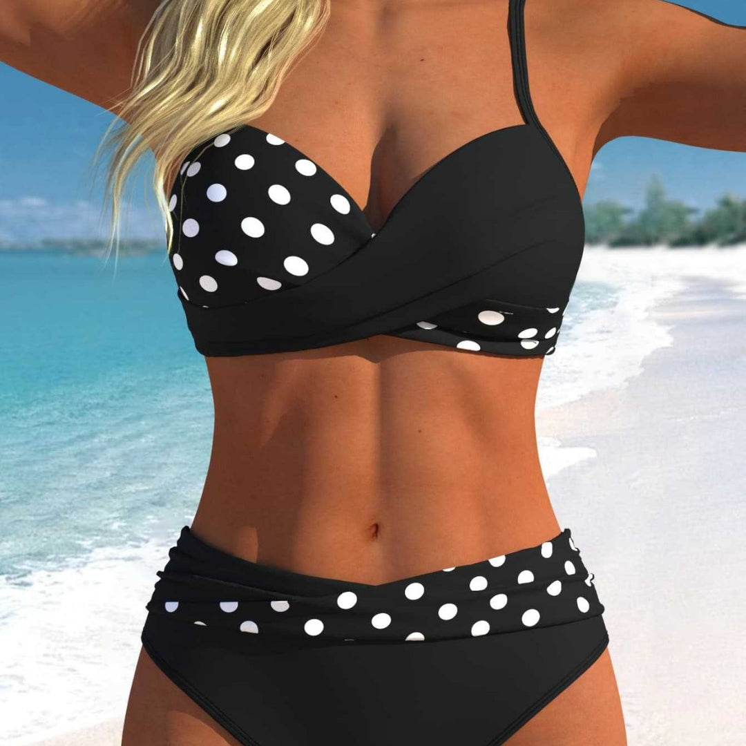 Damen Bikini-Set mit croppenden Oberteil und hohem Taillenschnitt EB