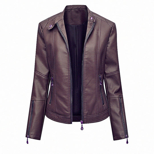 Damen Kunstlederjacke im Biker-Stil EB