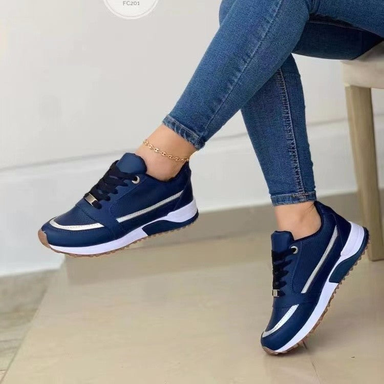 Damen Sportliche Sneakers mit atmungsaktivem Mesh-Obermaterial und gepolsterter Sohle EB