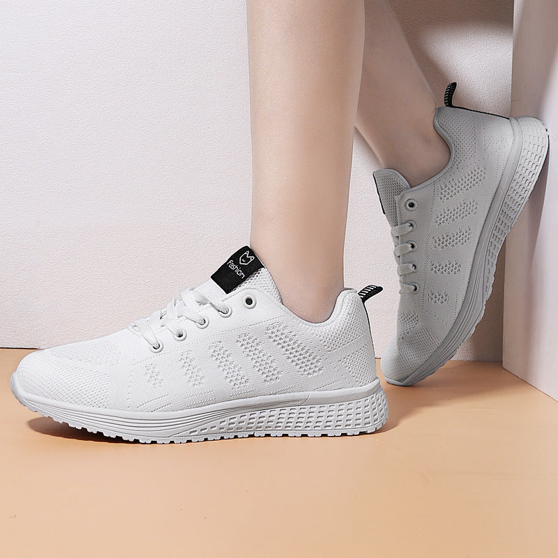 Damen Leichte und atmungsaktive Sport Sneakers mit flexibler Laufsohle EB
