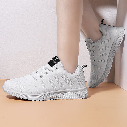 Damen Leichte und atmungsaktive Sport Sneakers mit flexibler Laufsohle EB