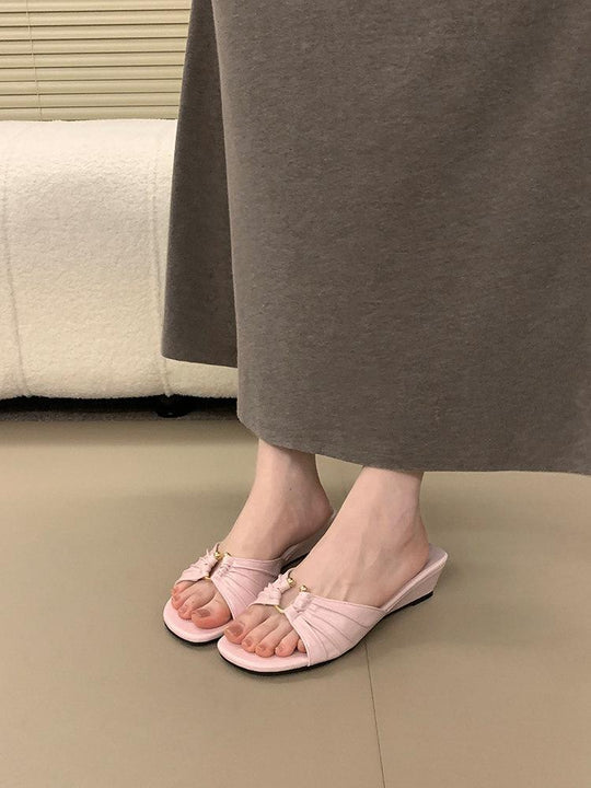Damen Elegante Mules mit modischem Knoten-Design EB