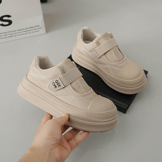 Damen modische Slip-On Sneakers mit praktischen Klettverschluss und dämpfender Laufsohle EB