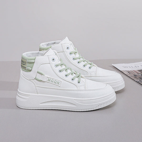 Damen Modische High-Top Sneakers mit gepolsterter Innensohle und rutschfester Sohle EB