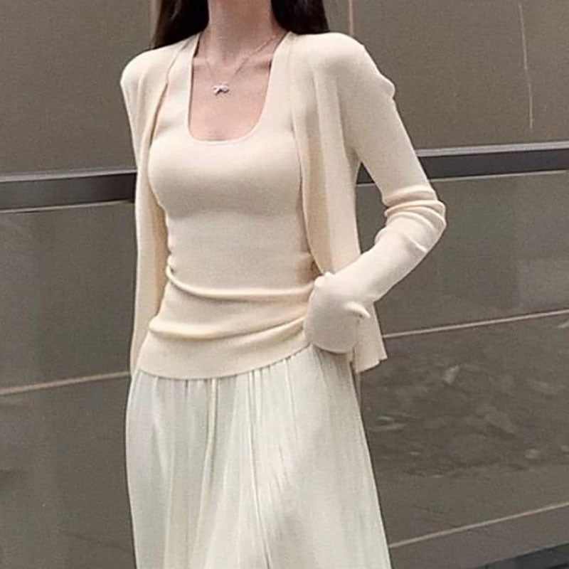 Damen Eleganter und bequemer Cardigan im minimalistischen Design EB