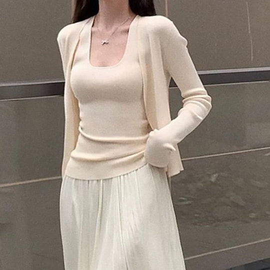 Damen Eleganter und bequemer Cardigan im minimalistischen Design EB