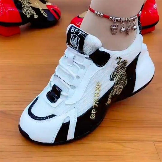Damen Sportliche Sneakers mit atmungsaktiver Mesh-Oberfläche und rutschfester Sohle EB