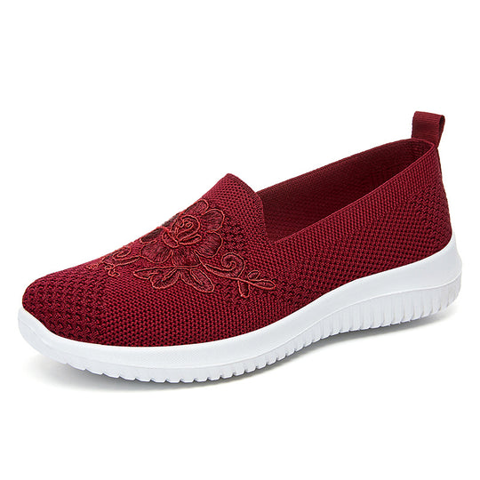 Damen Slip-On Sneakers mit floralen Details EB