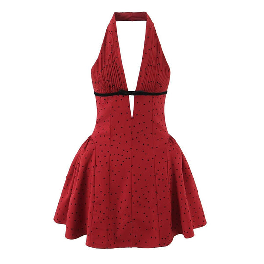 Damen Neckholder-Kleid mit schmeichelndem Schnitt und eingearbeiteten Falten EB
