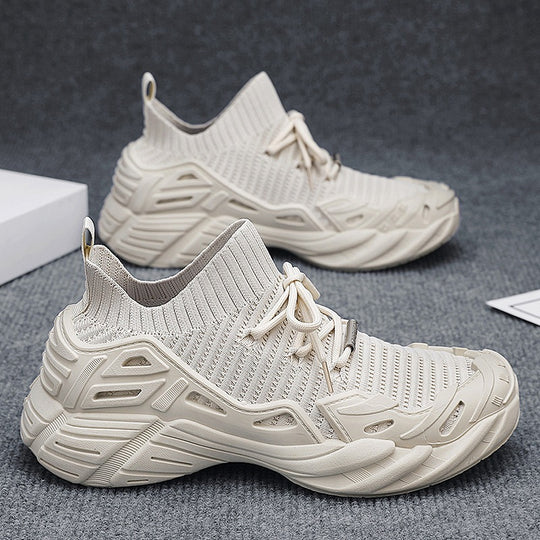 Damen Sportliche Strick-Sneaker mit atmungsaktiver Oberflächenstruktur EB