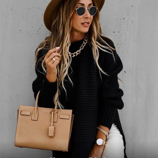 Damen Pullover mit strukturiertem Design und modischem Oversized-Schnitt EB