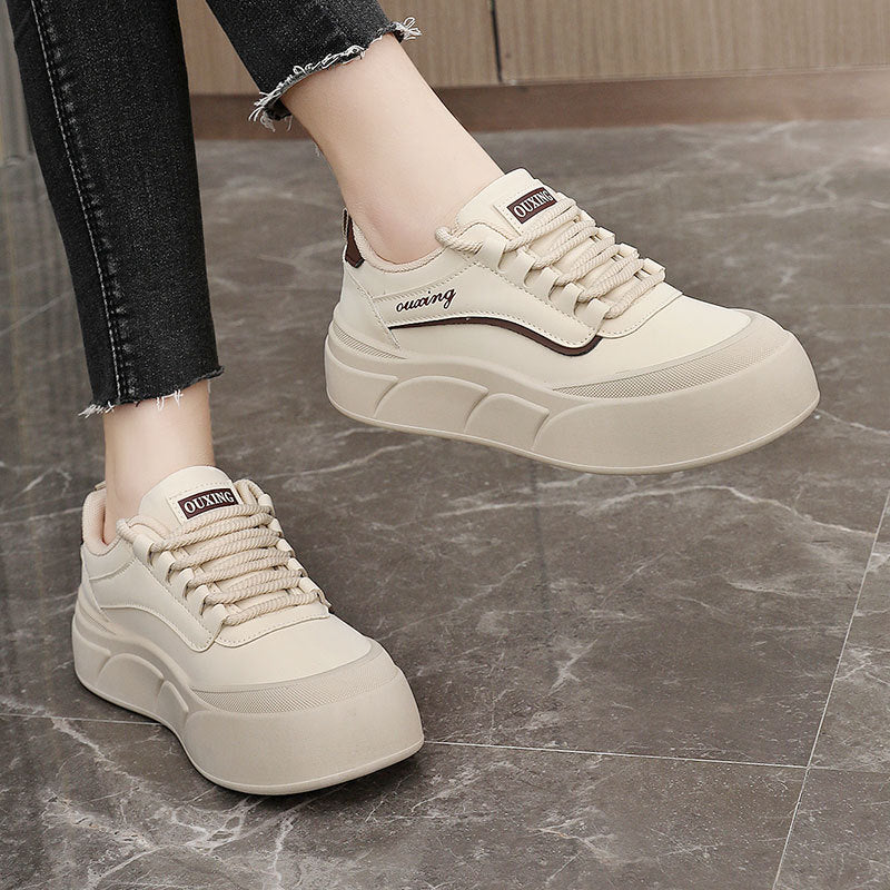 Damen modische Sneakers mit dämpfendem Komfort und elastischen Schnürsenkeln EB