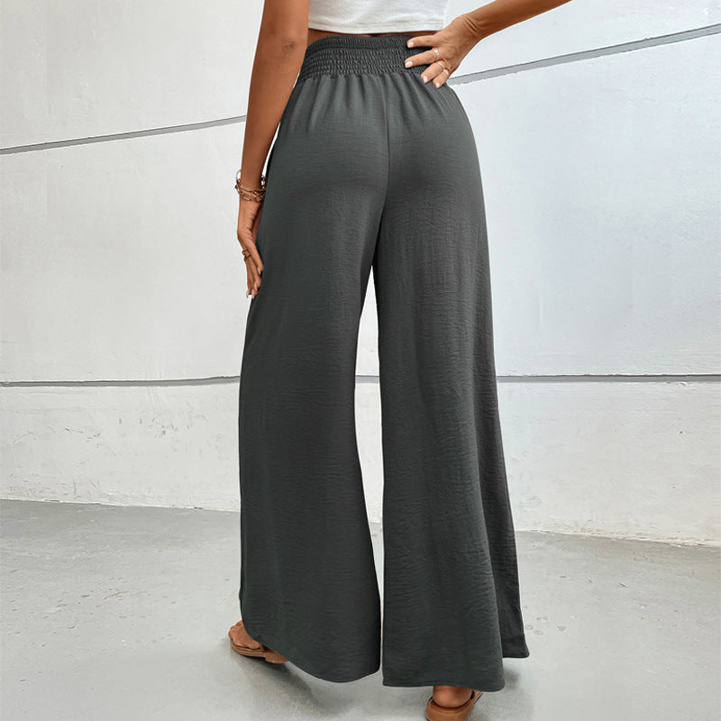 Damen Weit geschnittene Sommerhose mit elastischem Bund EB