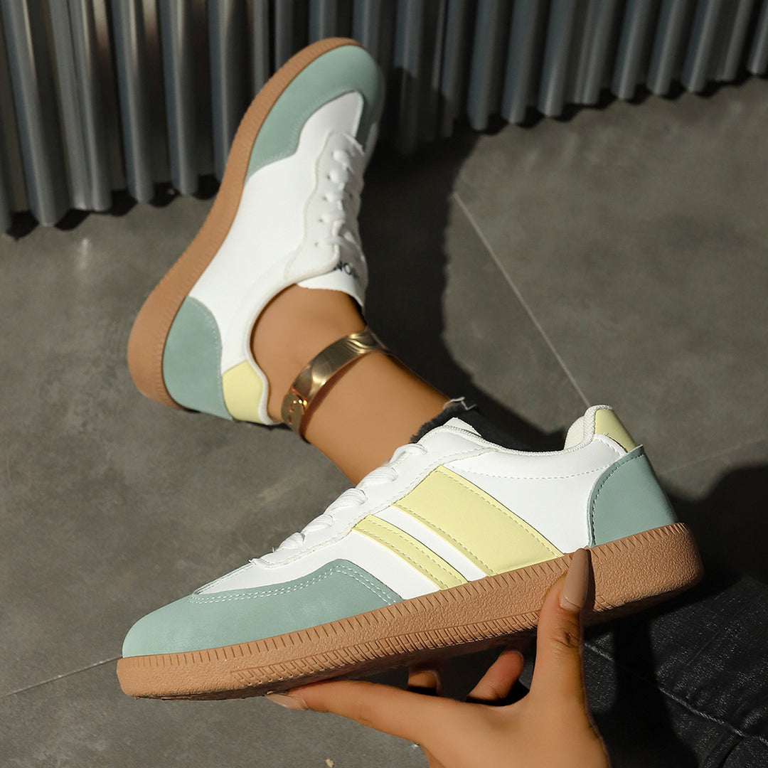 Damen Sneakers mit modischem Obermaterial und strapazierfähiger Gummisohle EB