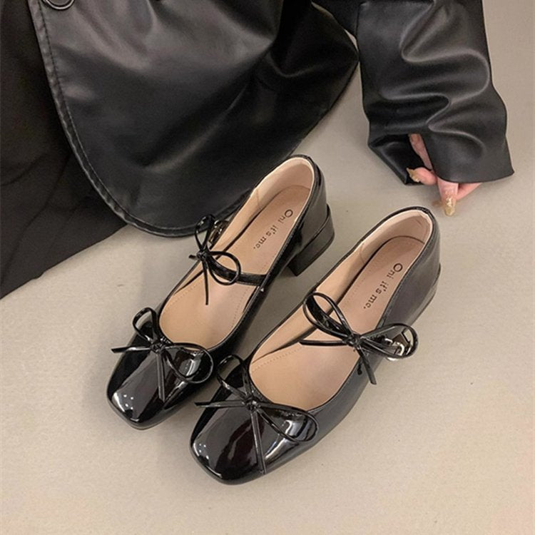 Damen elegante und bequeme Ballerinas mit dekorativem Schleifendetail EB