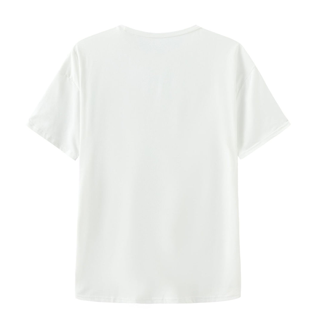 Damen T-Shirt mit künstlerischem Retro-Rennsport-Motiv und bequemer Passform EB