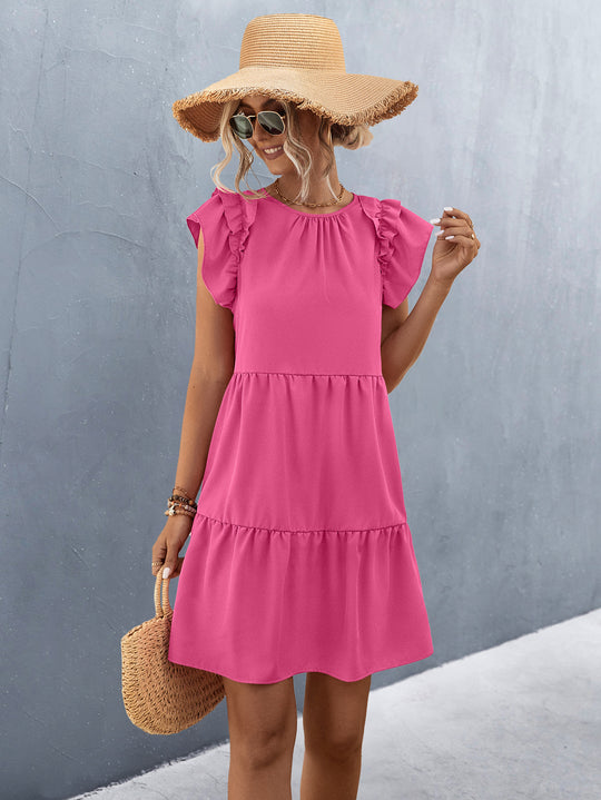 Damen Sommerkleid mit Rüschen EB