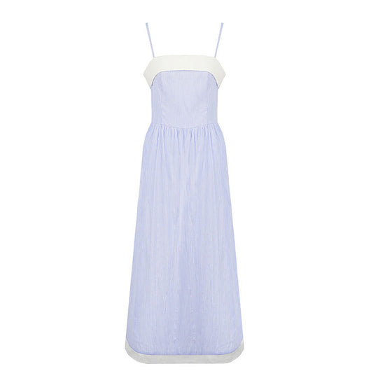 Damen Maxikleid mit feinen Streifen und elegantem Schnitt EB