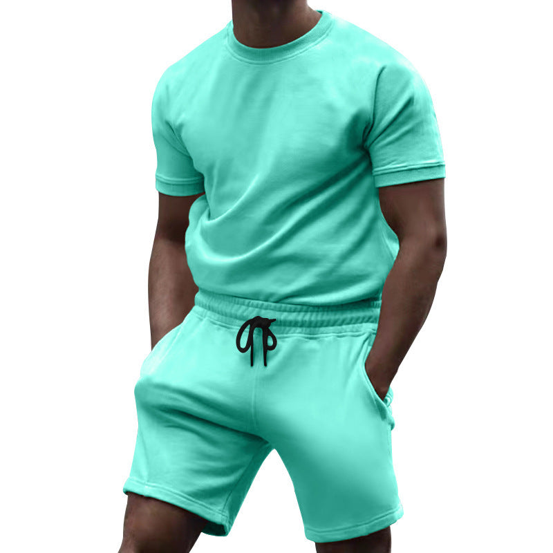 Herren Sportkombination mit kurzärmligem Oberteil und bequemen Shorts EB