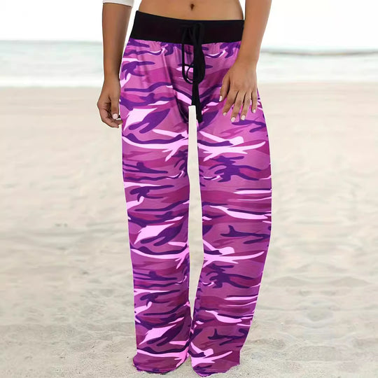 Damen Cargo-Hose mit lässigem Schnitt und modischem Camouflage-Muster EB